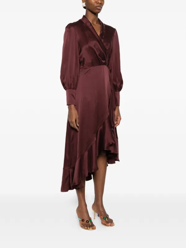 zimmermann ruffle midi dress Rebellion ruffled tiered striped crepe de chine midi dress - yellow