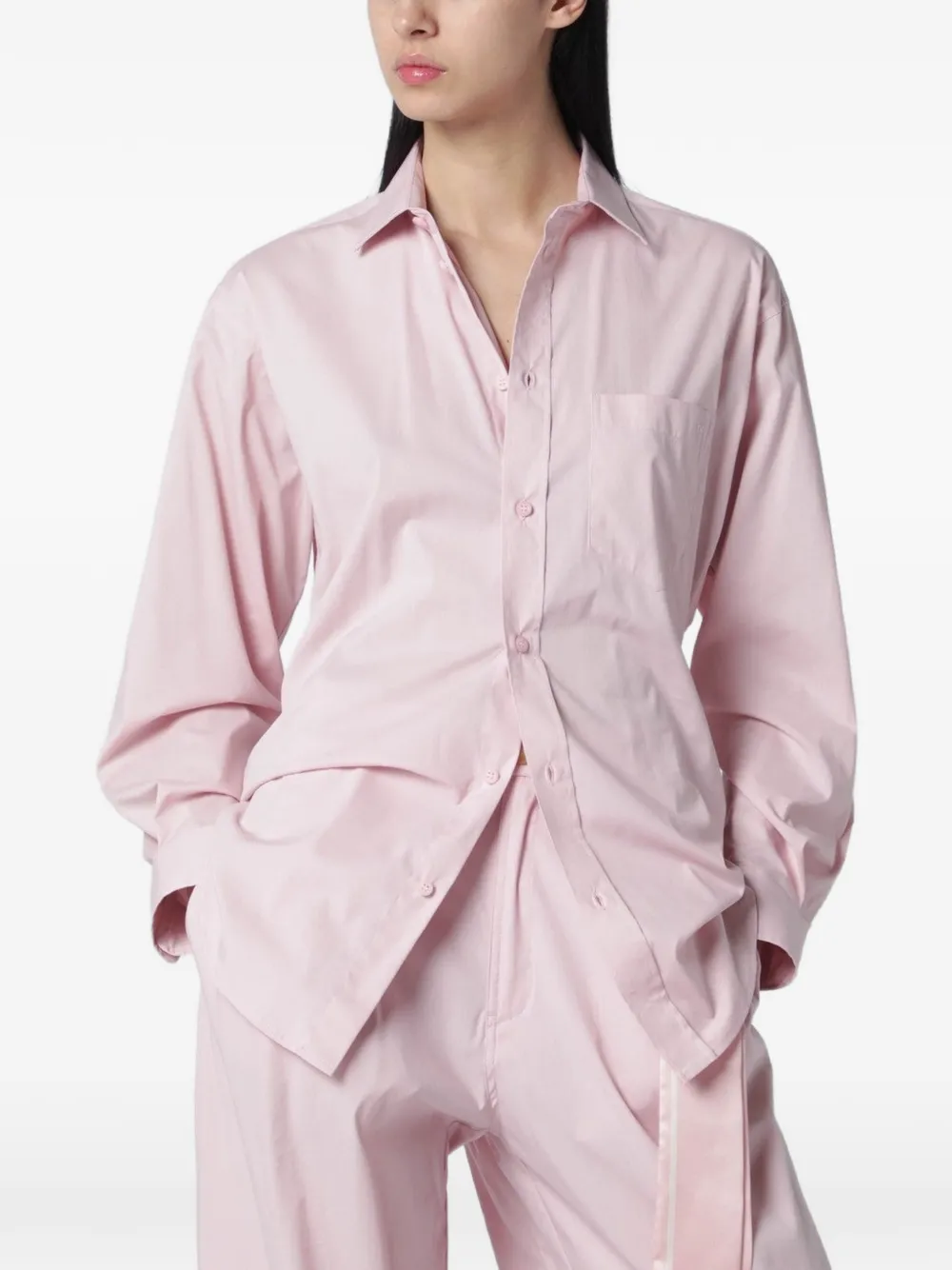 DARKPARK logo-embroidered shirt - Rosa