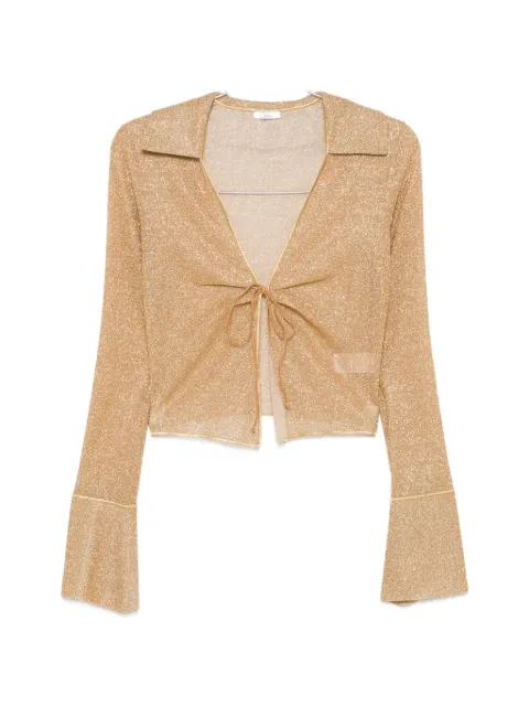 Oséree tie front flare sleeve top