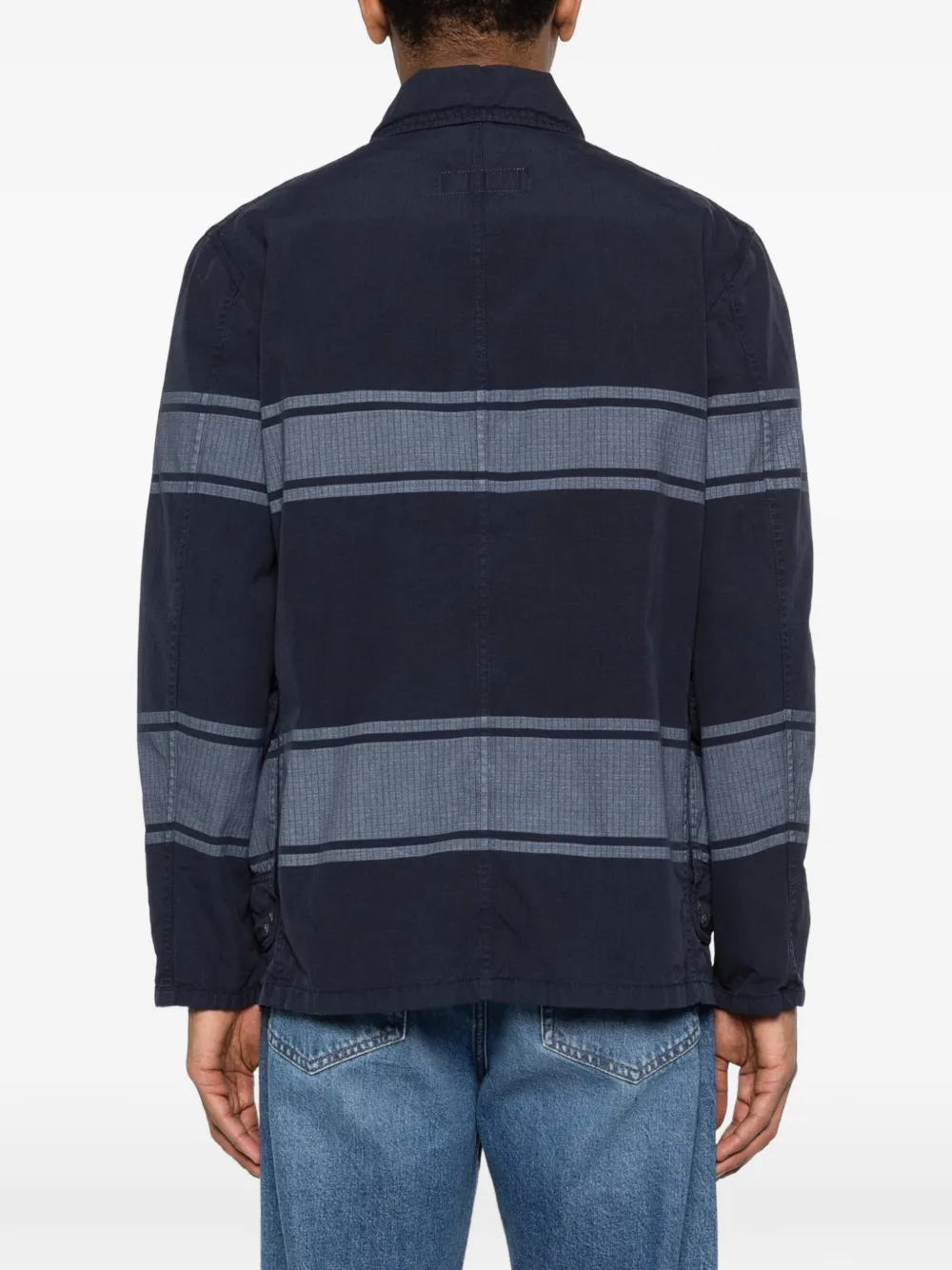Fay Gestreepte jas Blauw