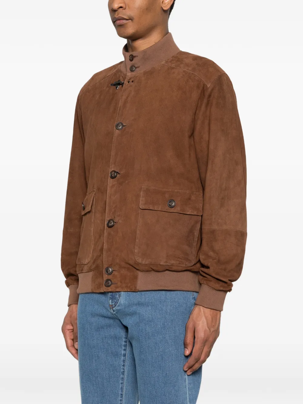  Fay Flap-pocket Bomber Jacket - Brown 