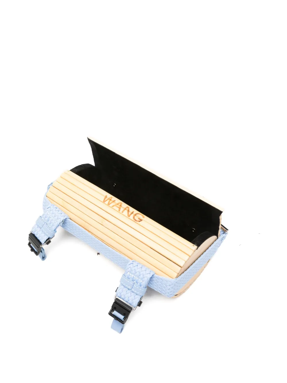 Feng Chen Wang Clutch met gegraveerd logo en geweven band Beige