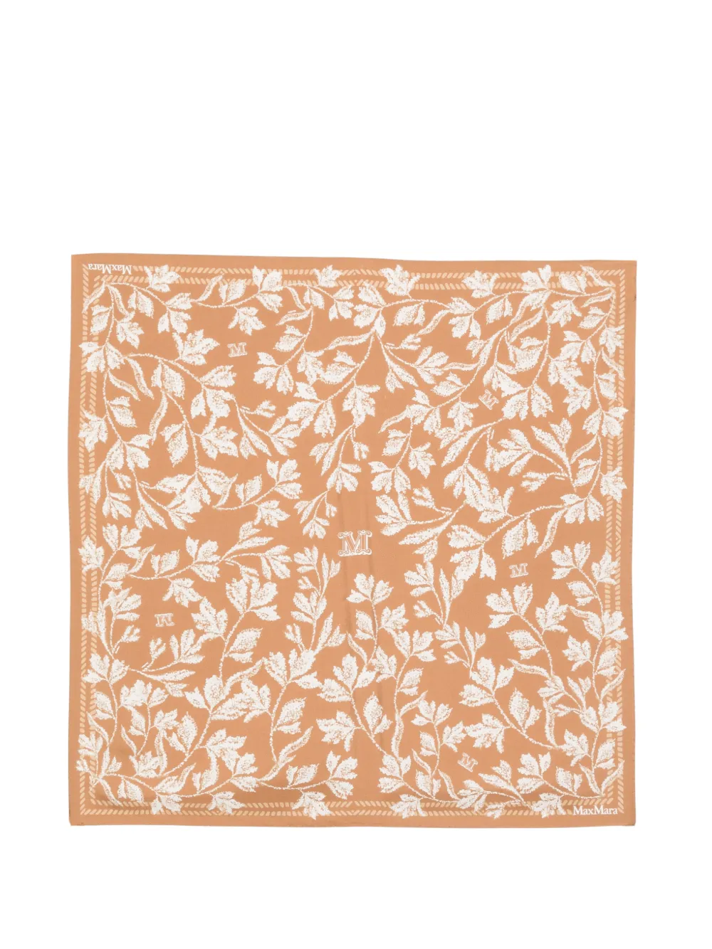 Max Mara floral-print scarf - Nude
