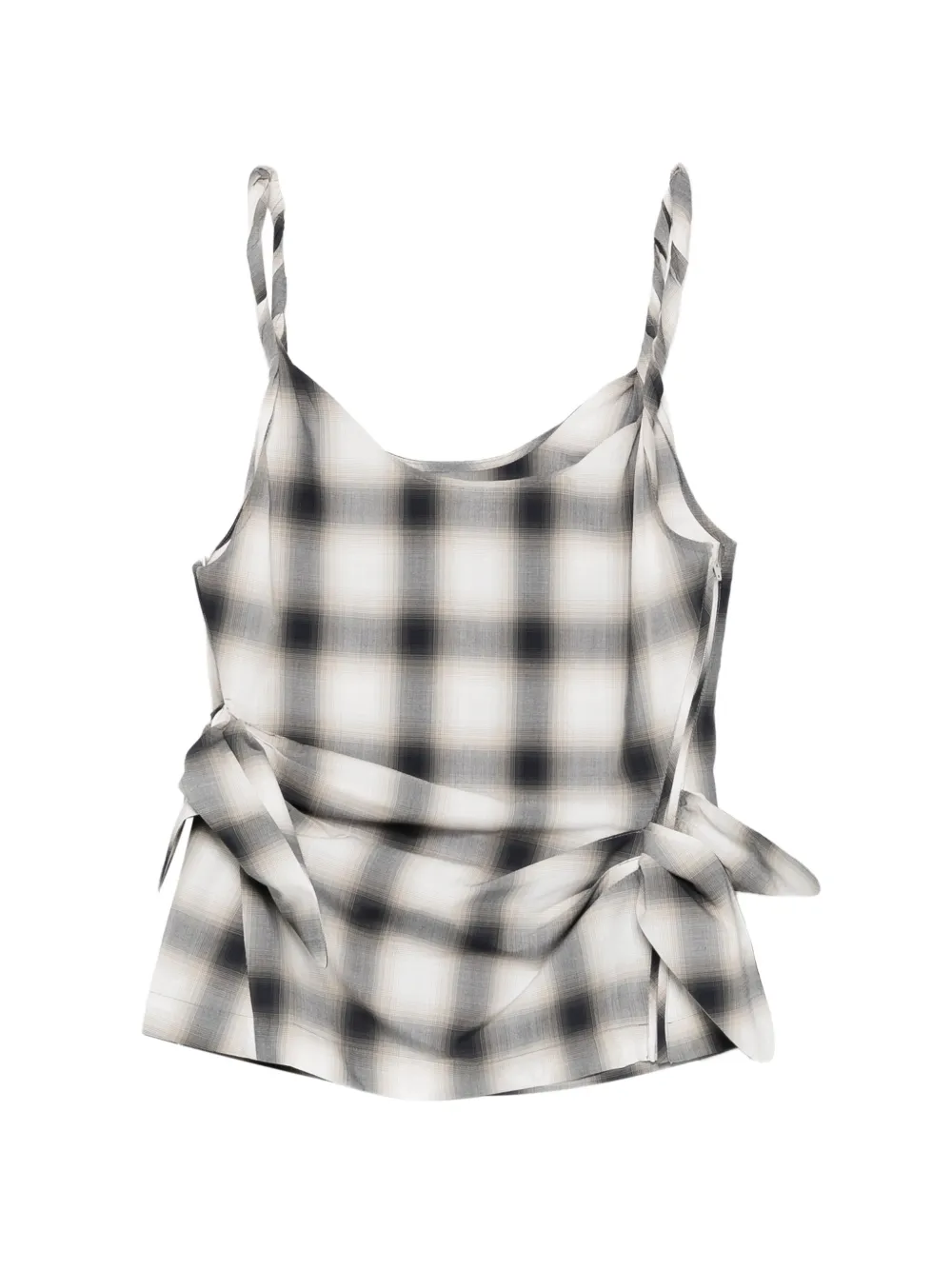 Feng Chen Wang plaid-pattern top - Bianco
