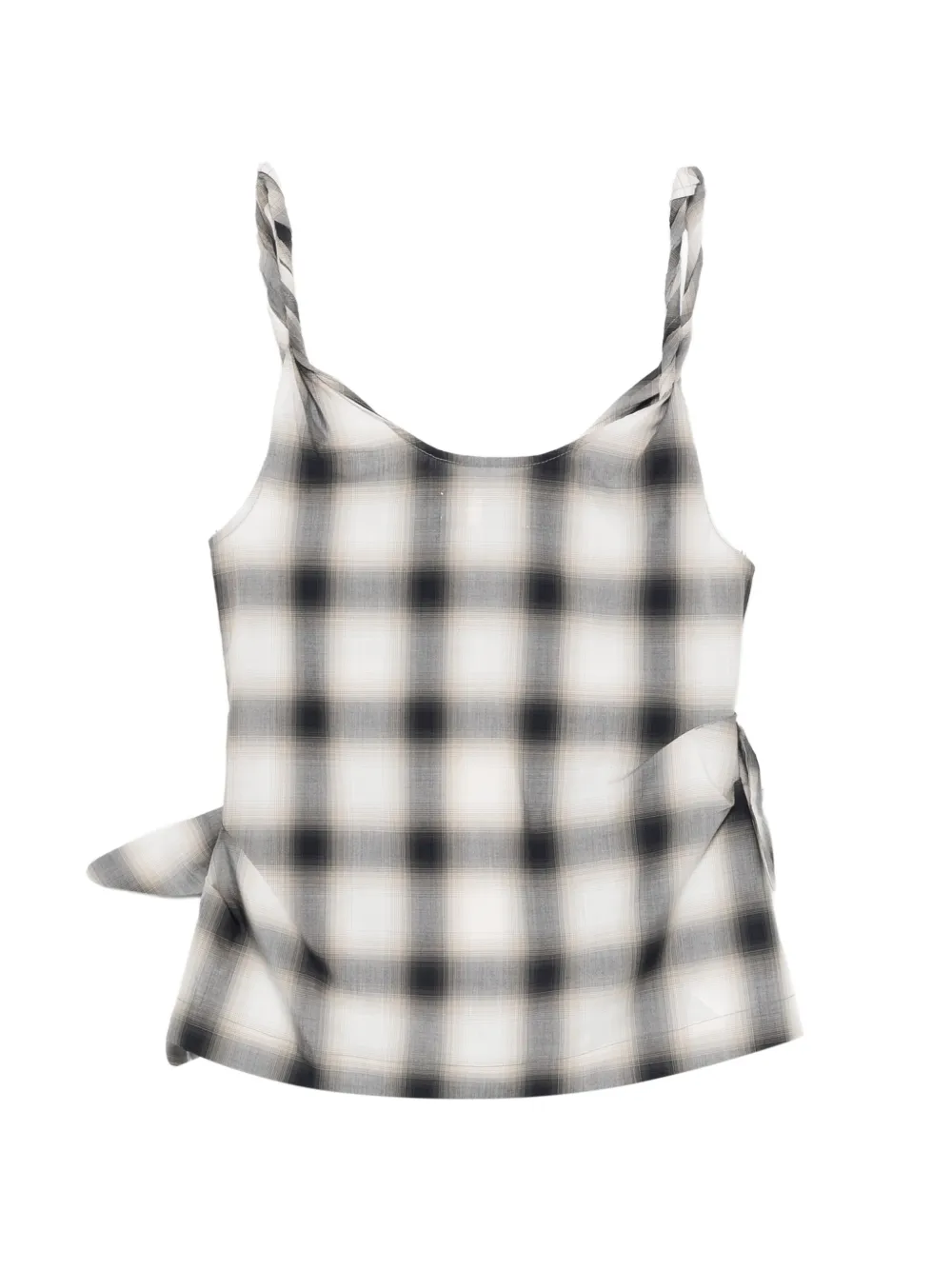 Plaid-Pattern Top