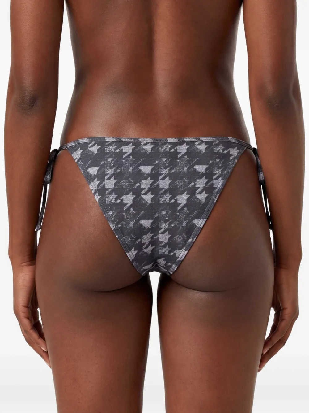Diesel Broek met pied-de-poule print Zwart