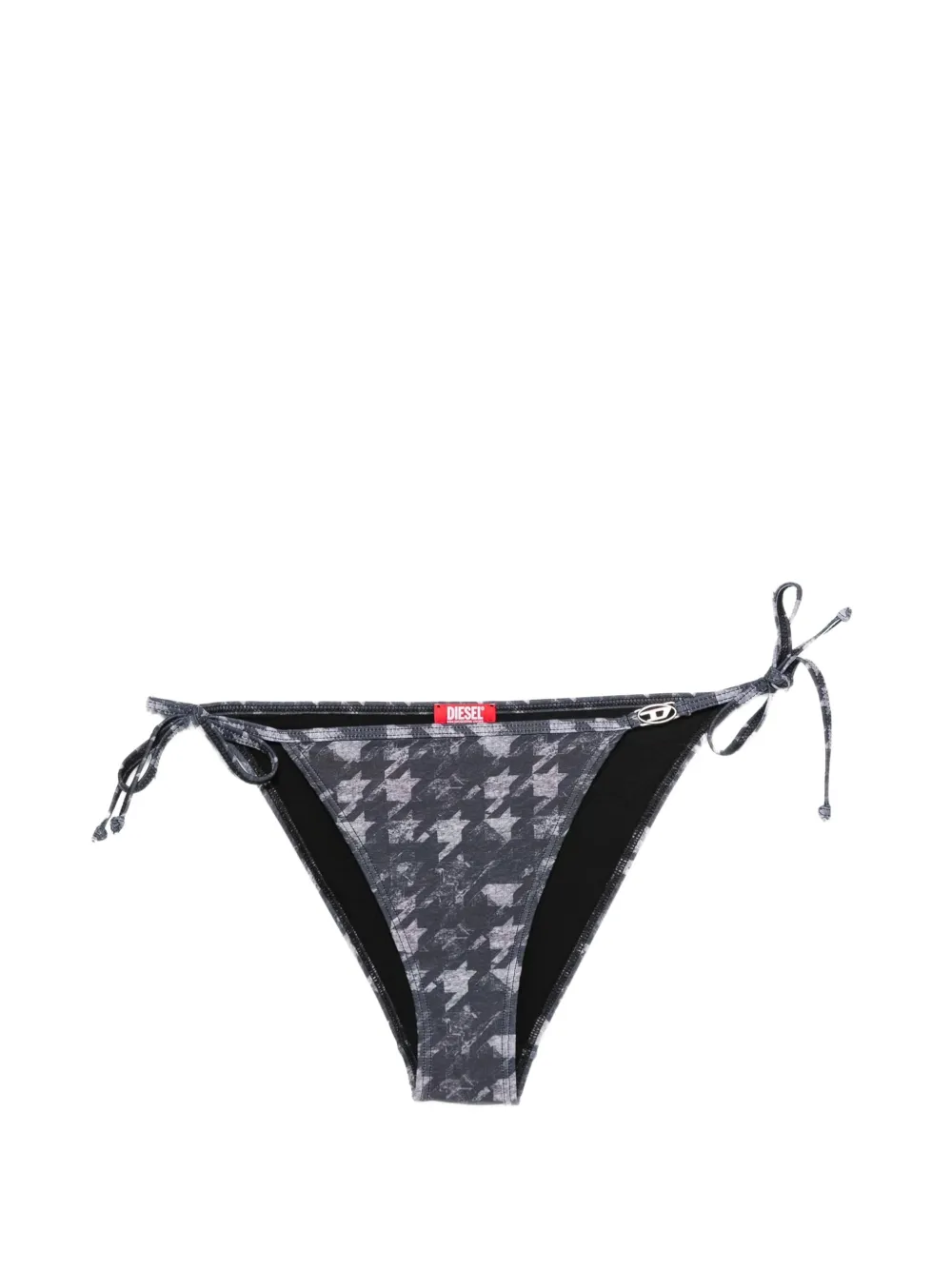 Diesel Broek met pied-de-poule print Zwart
