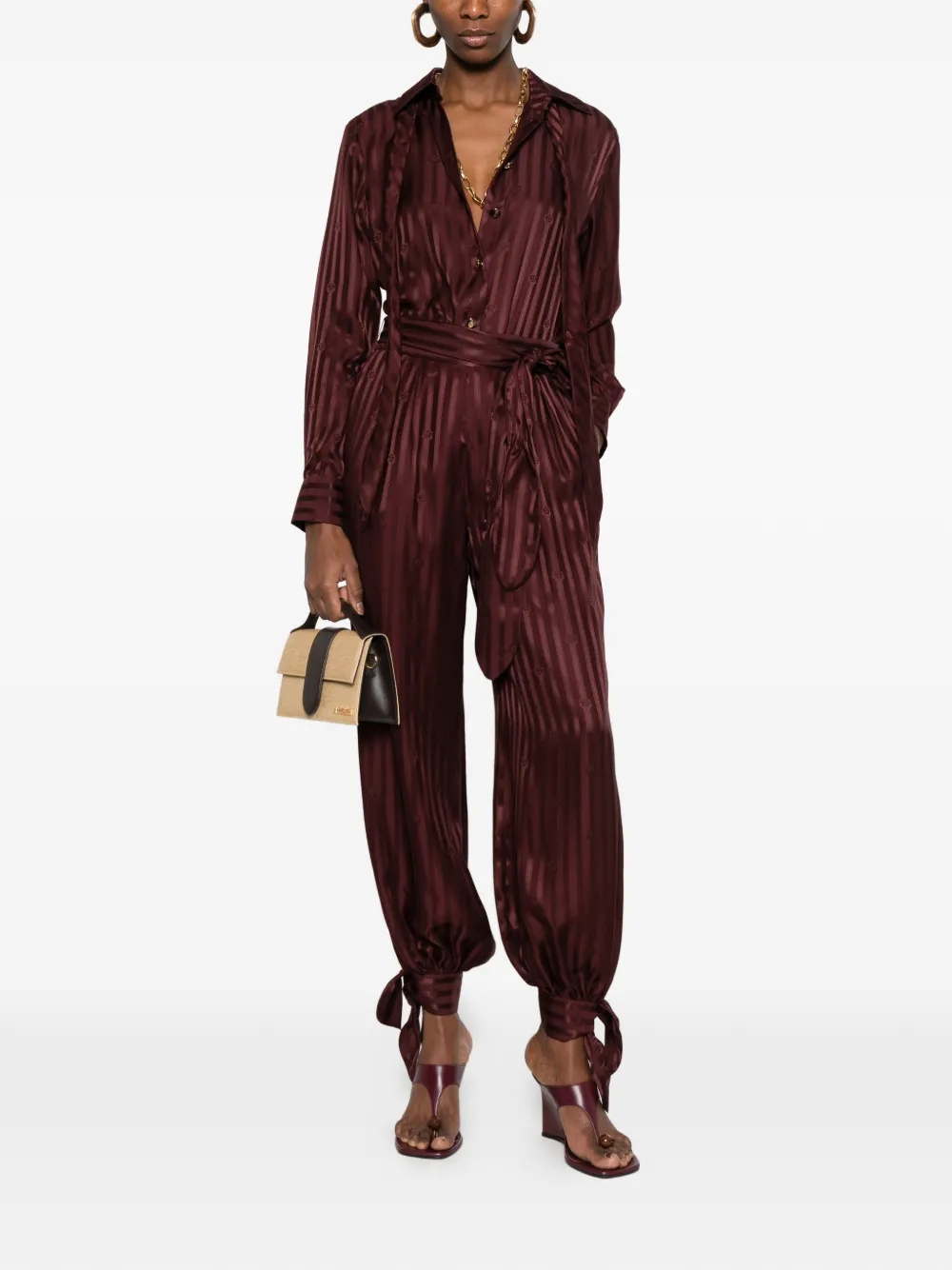 ZIMMERMANN Gestreepte blouse met strikdetail Rood