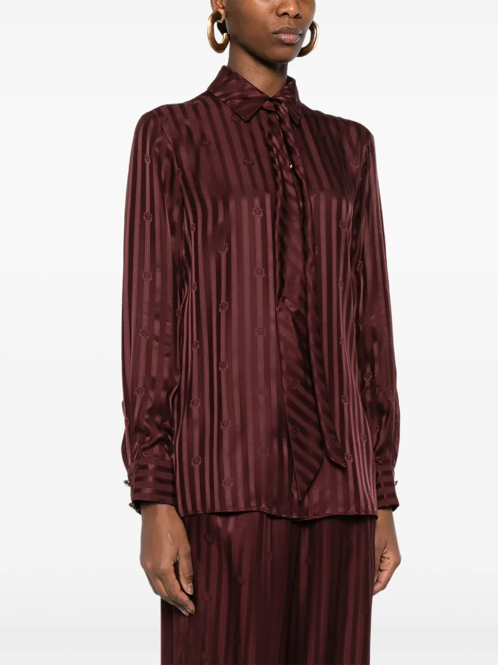 ZIMMERMANN Gestreepte blouse met strikdetail Rood