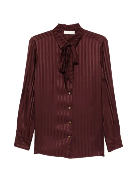 ZIMMERMANN striped tie-detail shirt