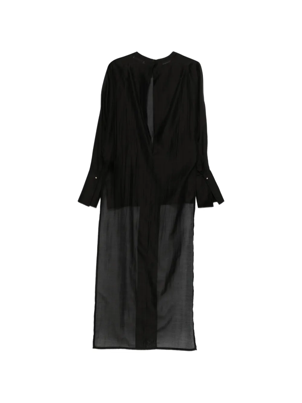 DARKPARK Marine asymmetric semi-sheer shirt - Nero