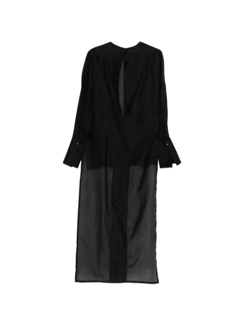 DARKPARK Marine asymmetric semi-sheer shirt