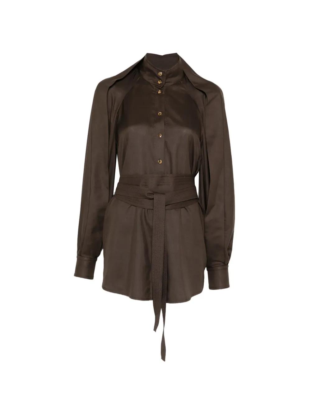 ZIMMERMANN tie-waist shirt - Marrone