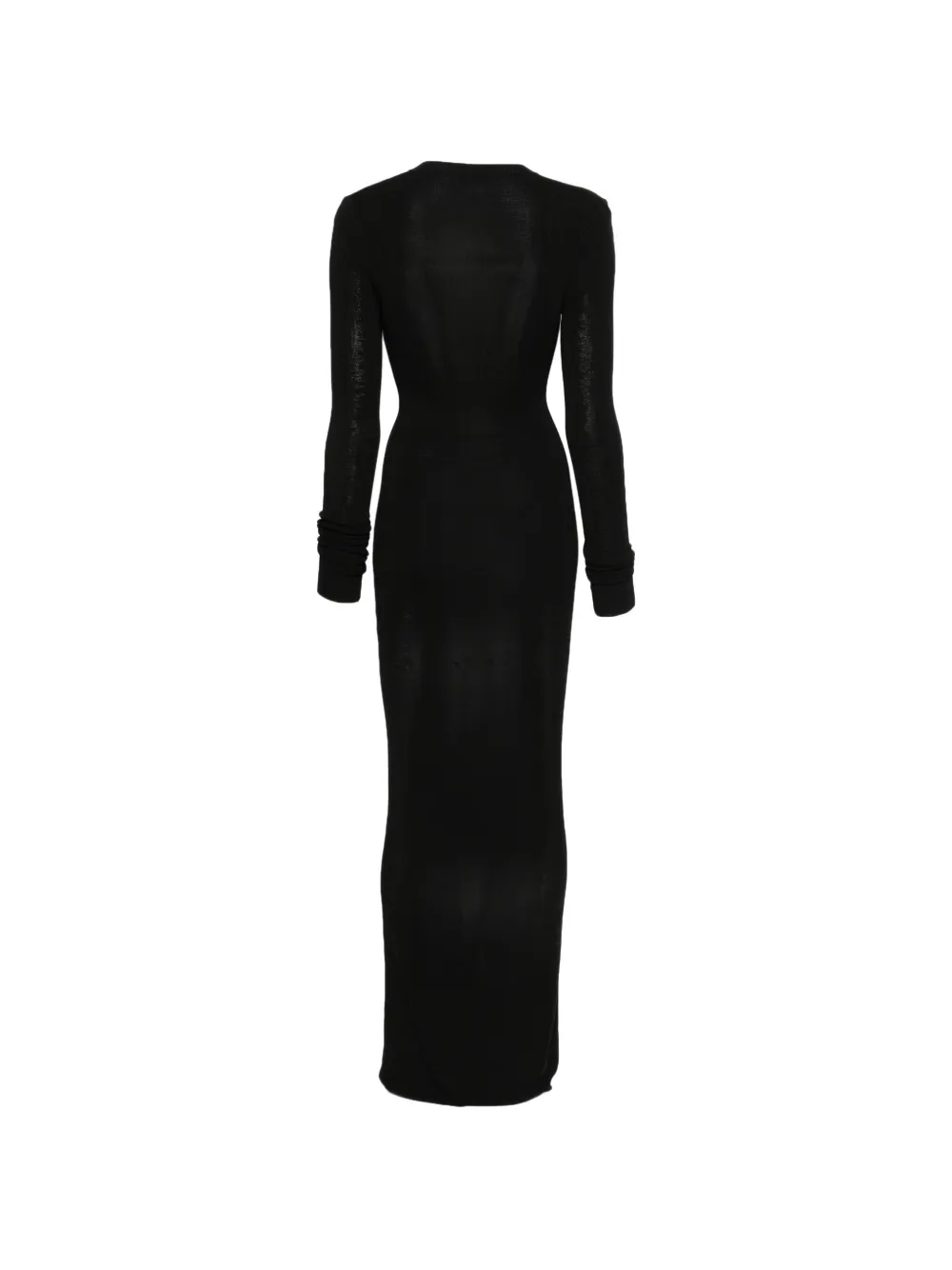  Entire Studios V-neck Long-sleeve Dress - Black 