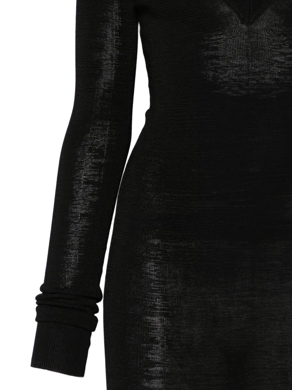  Entire Studios V-neck Long-sleeve Dress - Black 
