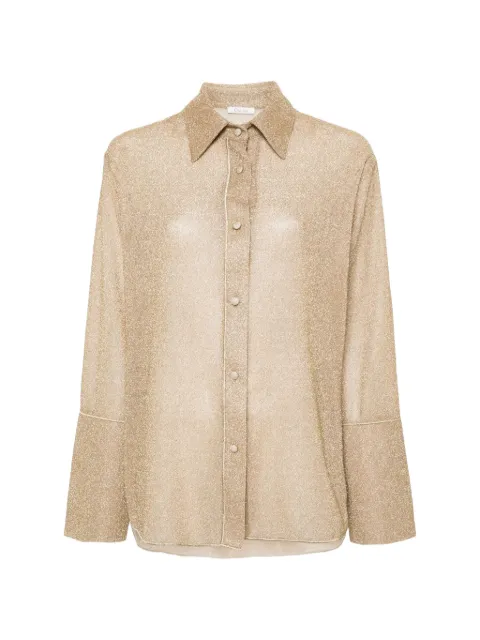 Oséree metallic-effect button-up shirt
