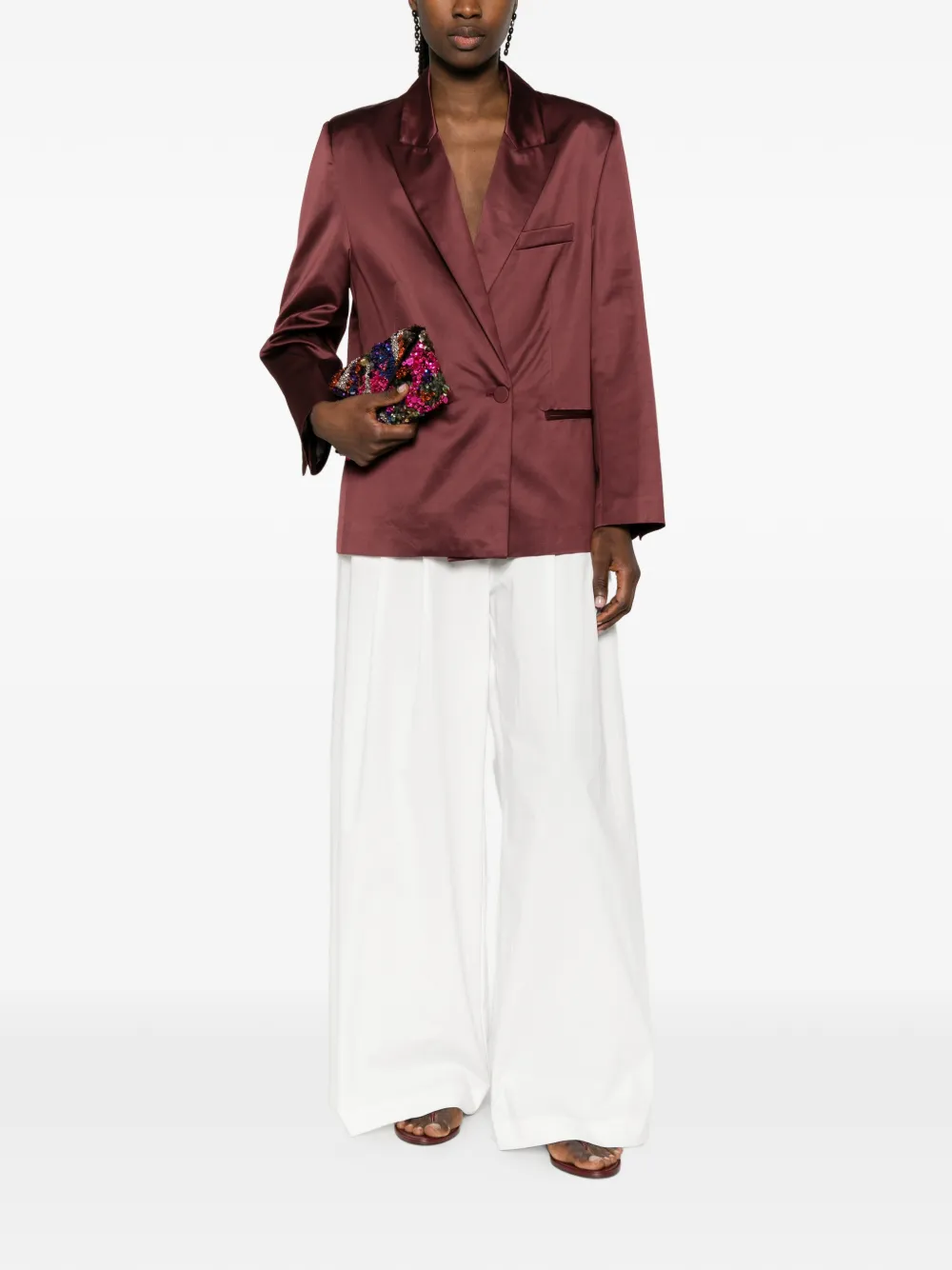 Forte Blazer met dubbele rij knopen Rood