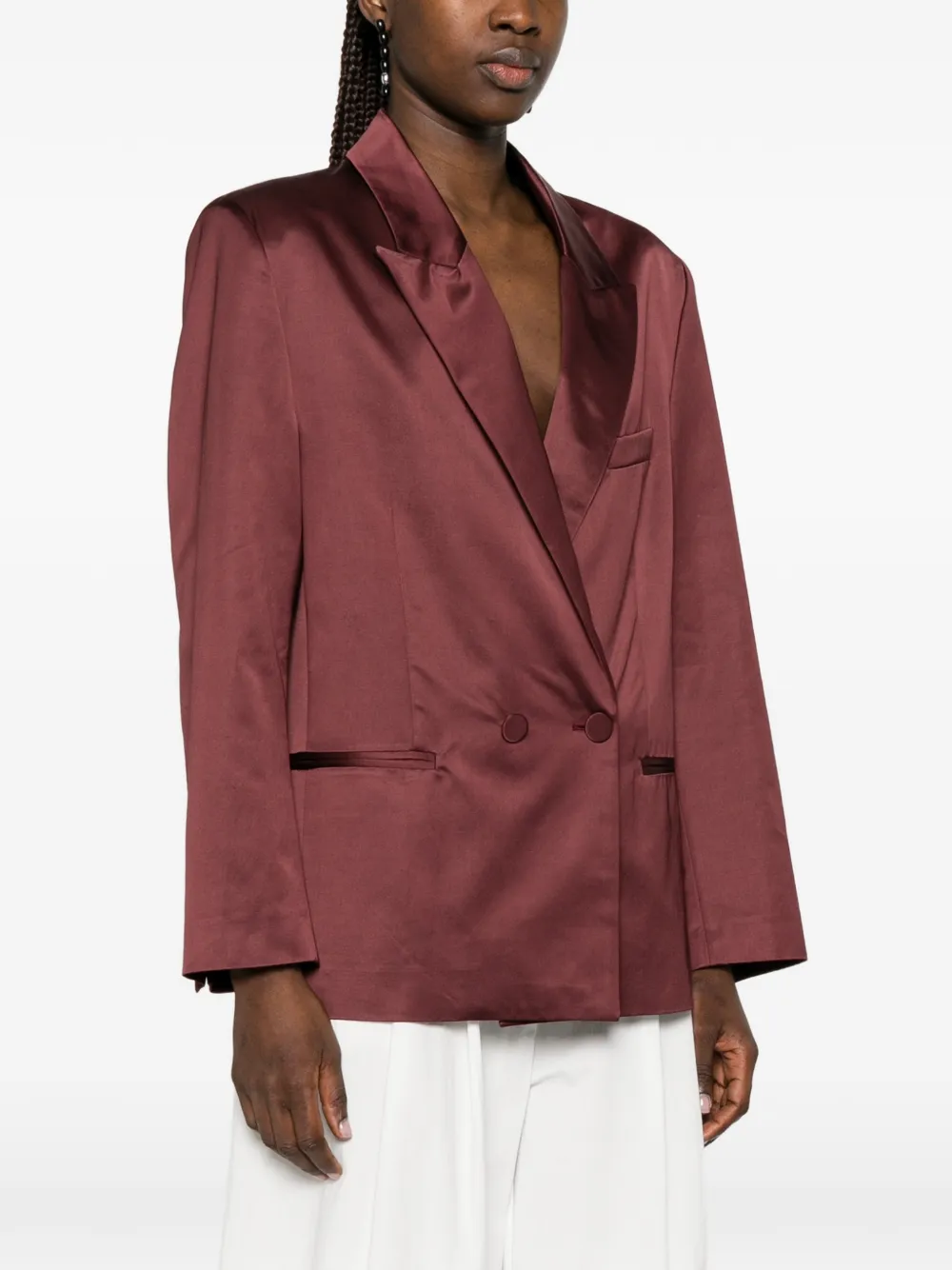 Forte Blazer met dubbele rij knopen Rood