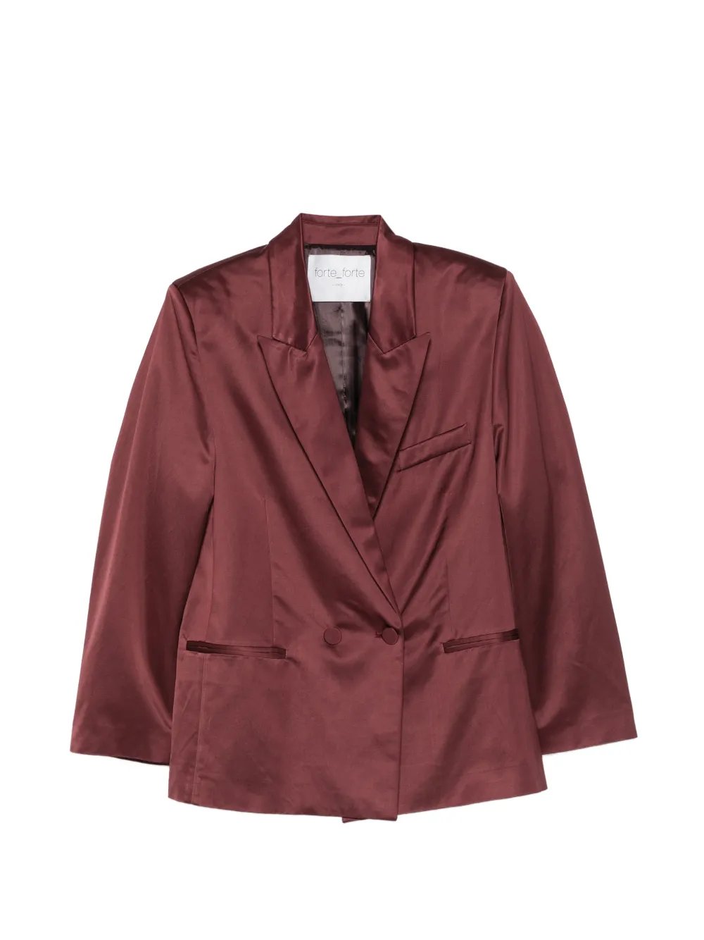 Forte Forte satin double-breasted blazer - Red