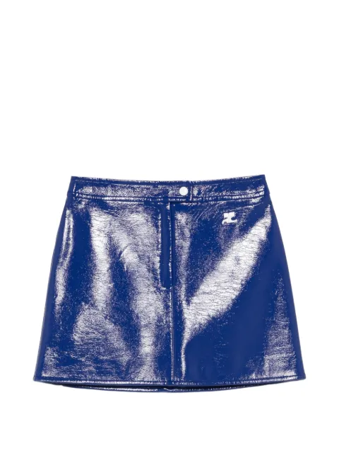 Courrèges logo button skirt