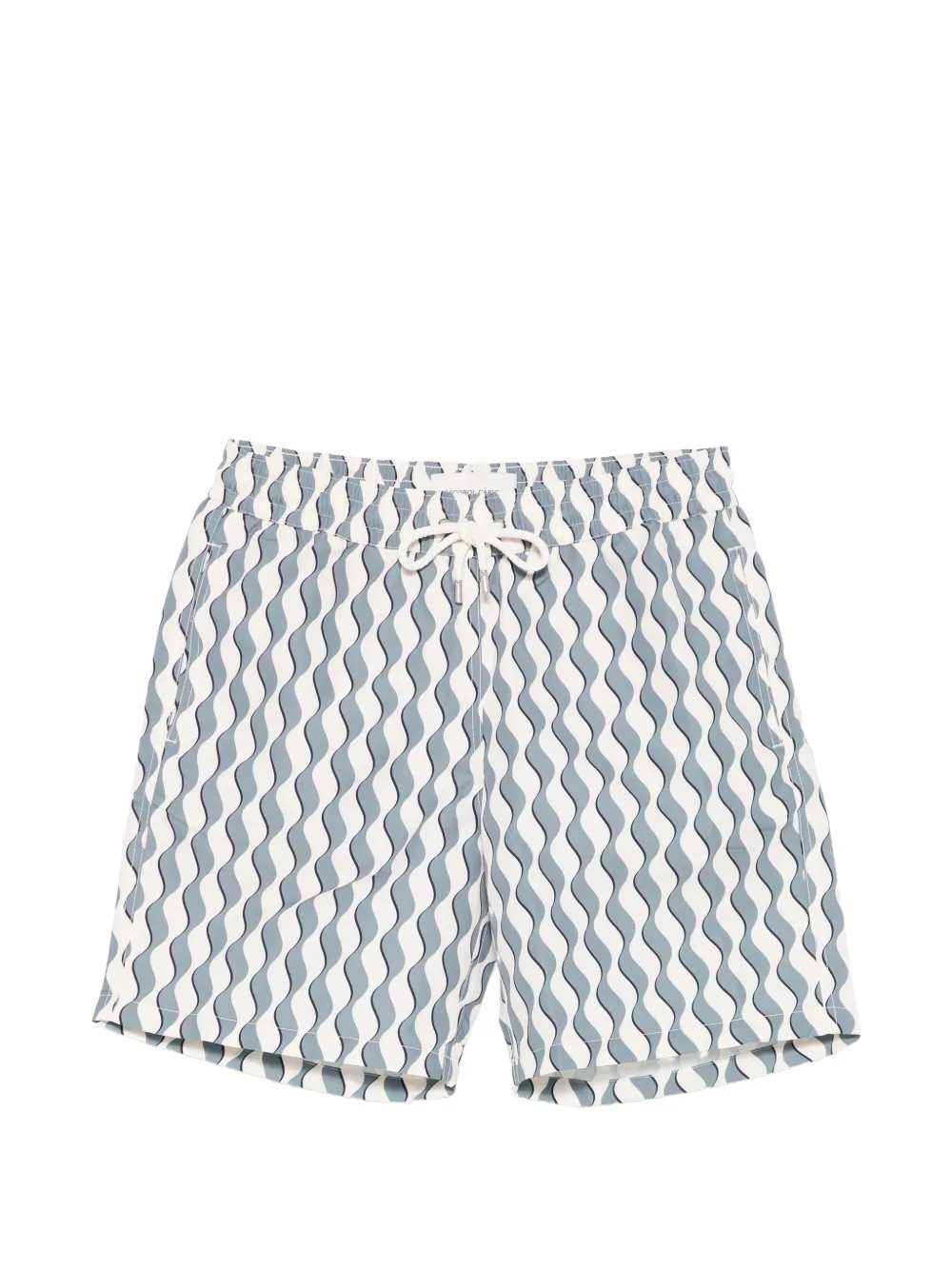 Frescobol Carioca Santos wave-print swim shorts - Blau