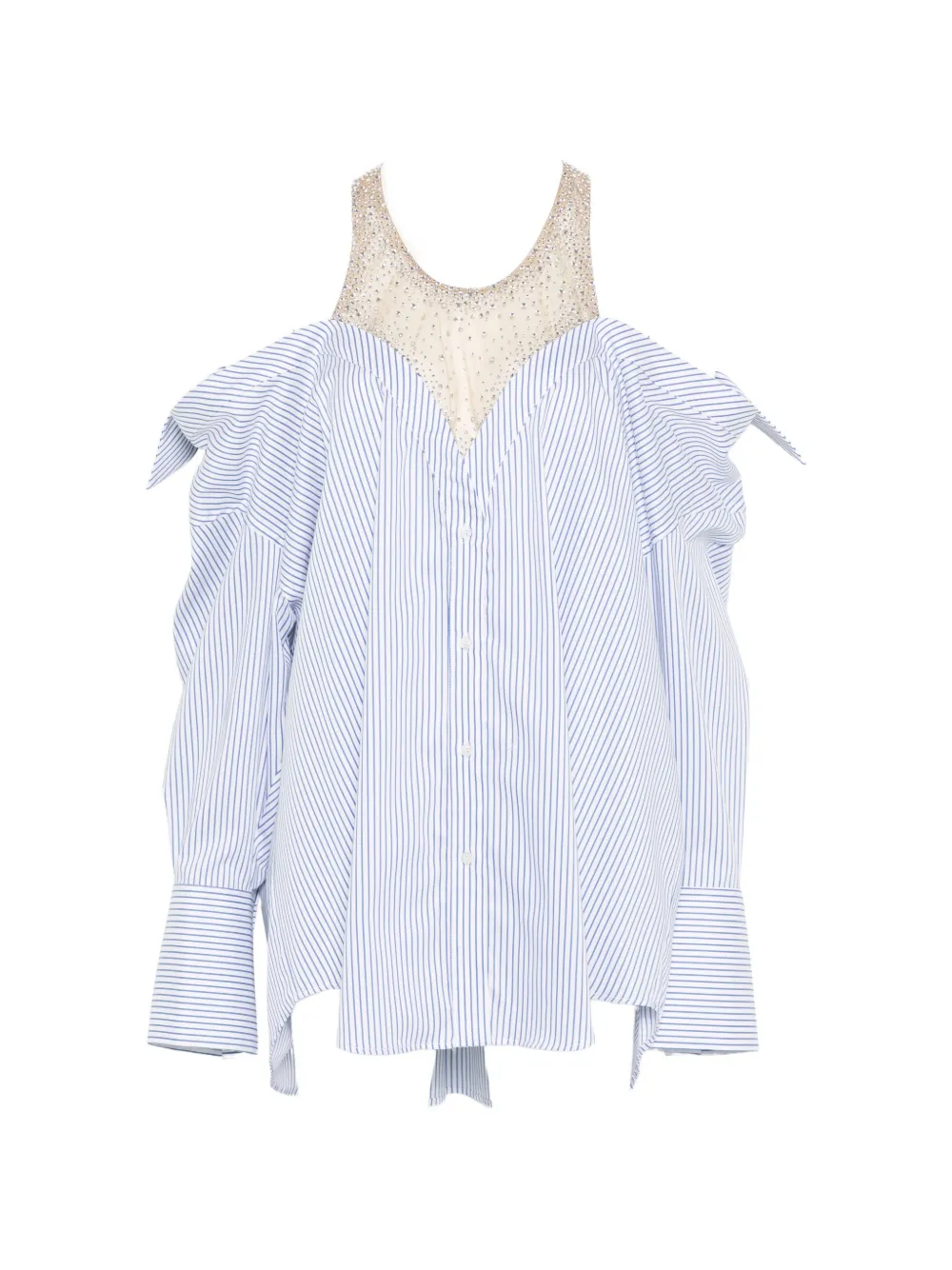 Giuseppe Di Morabito striped embellished mini dress - Bianco