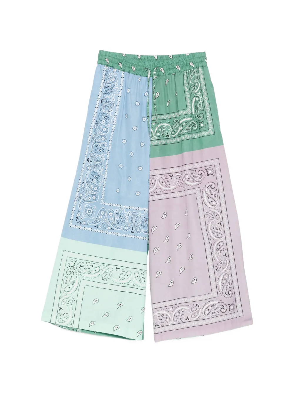 Weekend Max Mara Pepe patchwork bandana trousers - Verde