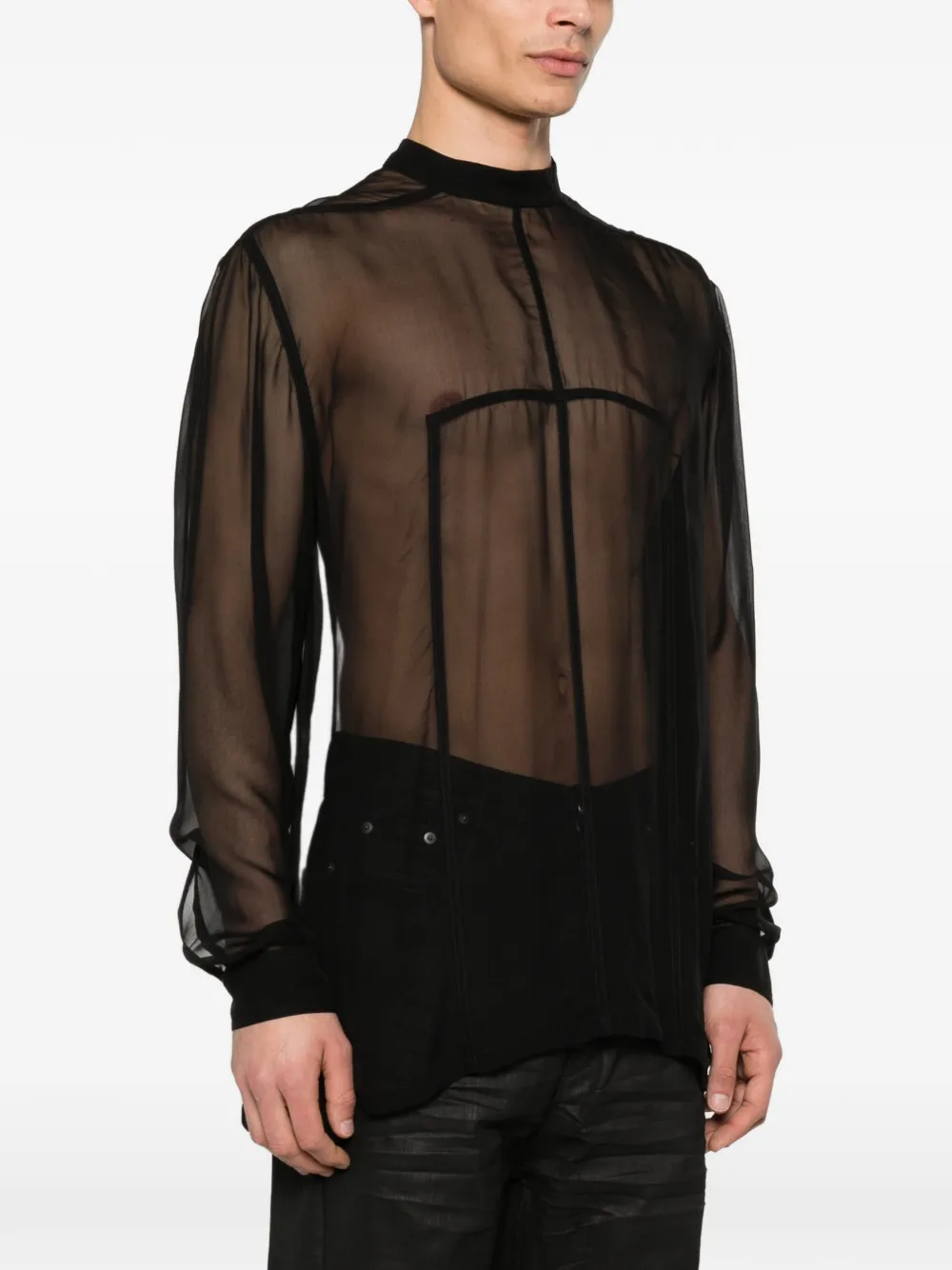 Rick Owens Top met knopen aan de achterkant Zwart