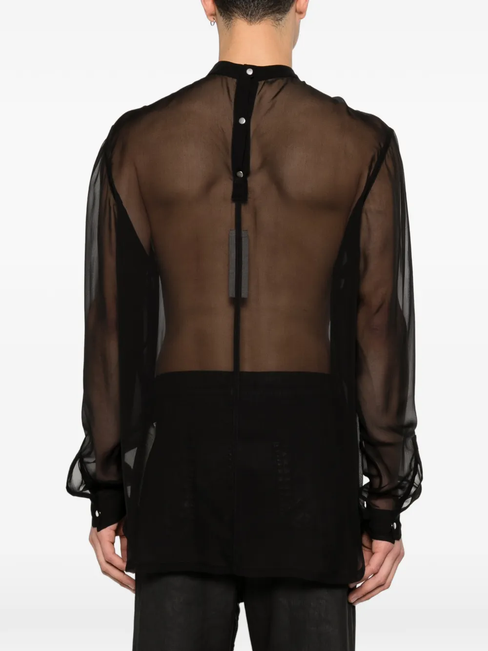 Rick Owens Top met knopen aan de achterkant Zwart