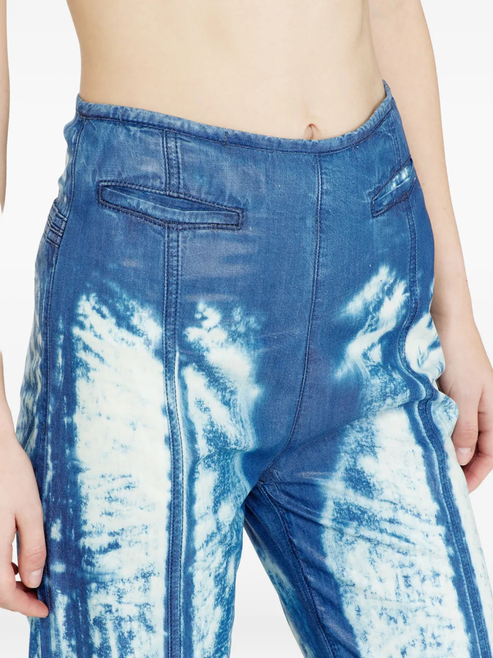 Diesel Jeans met vlakken Blauw