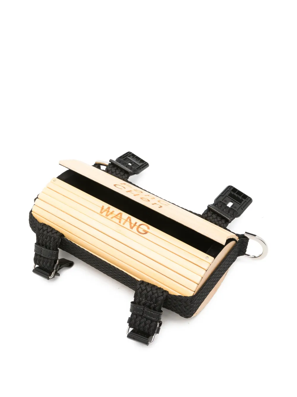 Feng Chen Wang Clutch met bamboe en gesp Beige