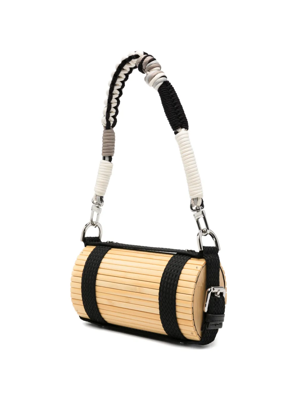 Feng Chen Wang Clutch met bamboe en gesp Beige
