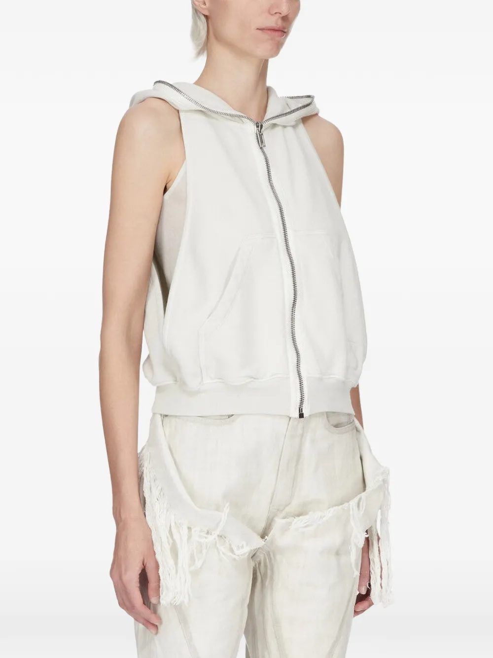 Rick Owens DRKSHDW Hoodie met rits Beige