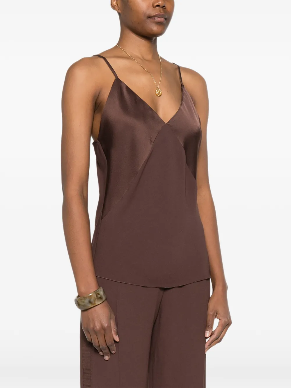  Forte Forte V-neck Top - Brown 