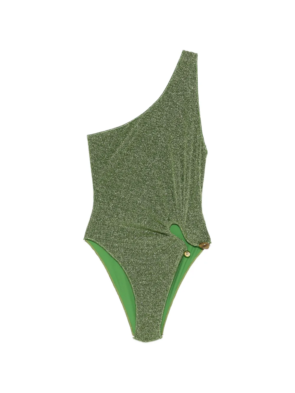 Oséree Lumière one-shoulder swimsuit - Verde