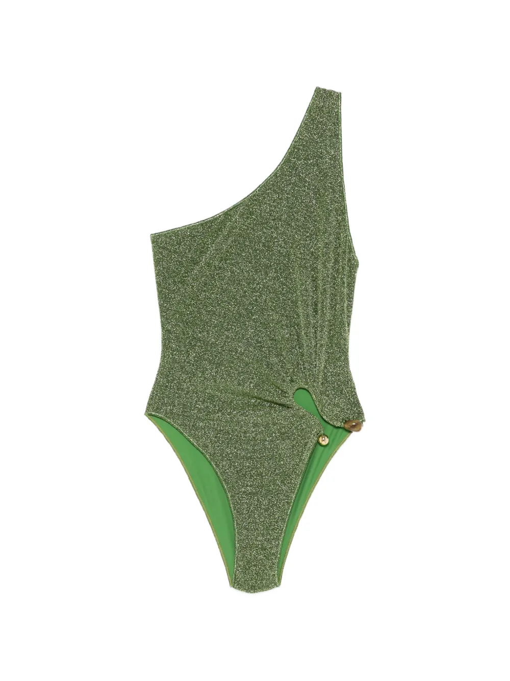 Oséree Lumière one-shoulder swimsuit - Grün