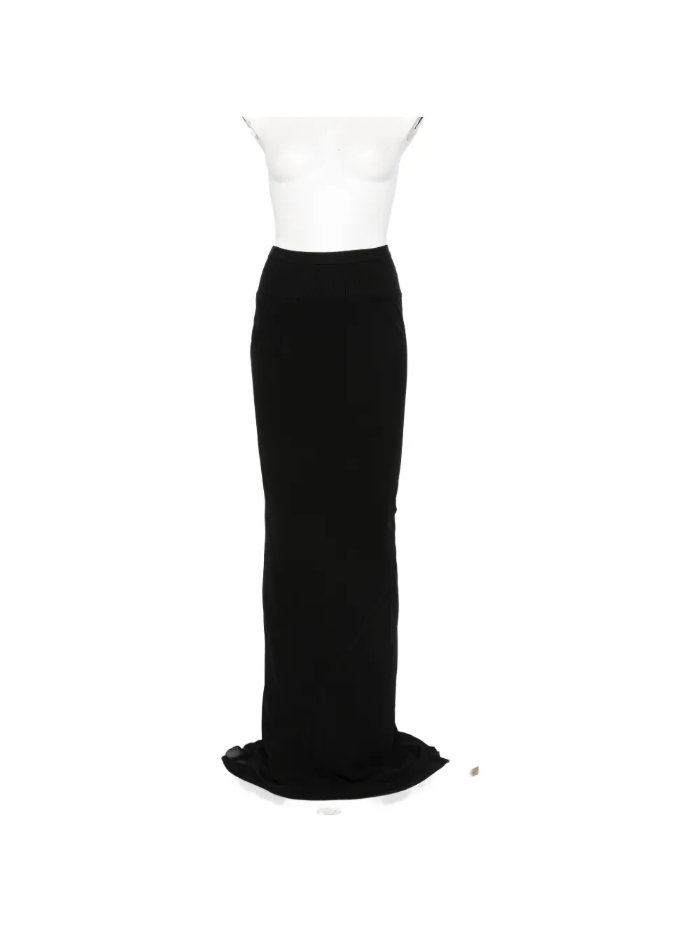 Rick Owens ribbed long maxi skirt - Nero