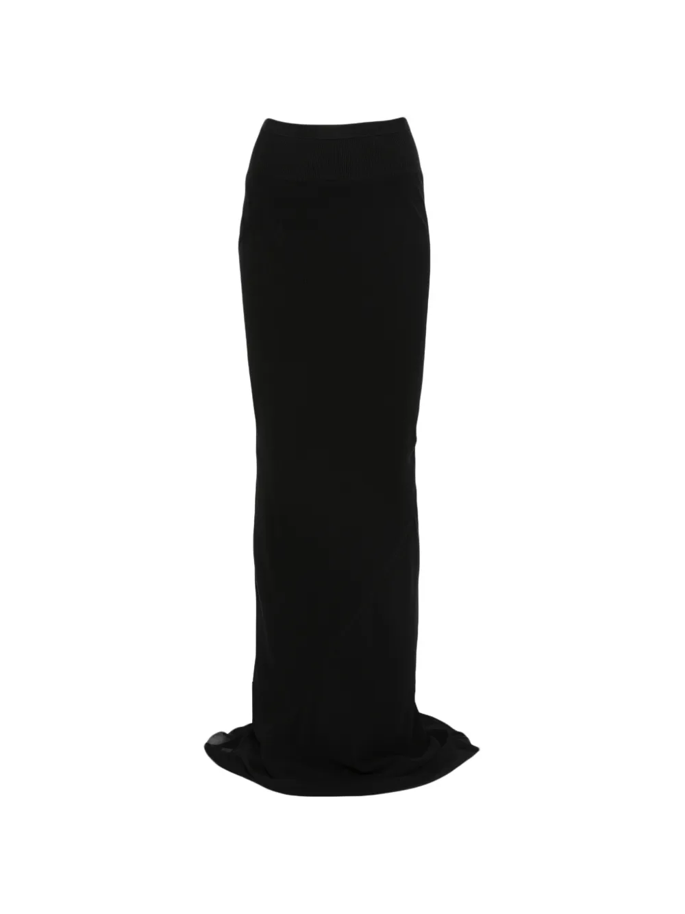 Rick Owens ribbed long maxi skirt - Nero