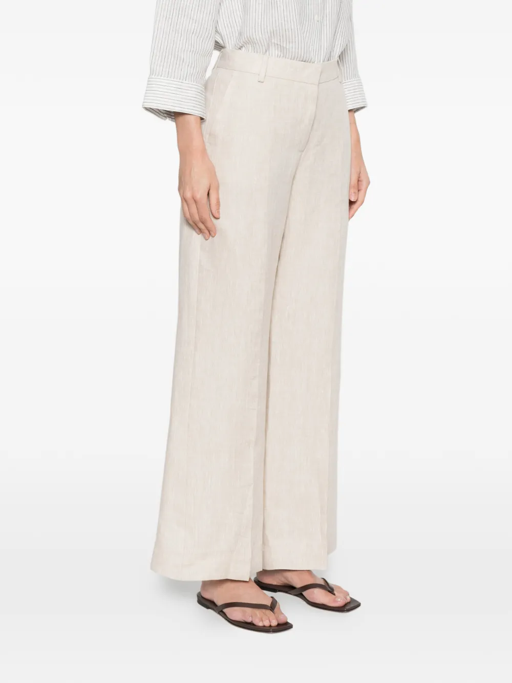  Weekend Max Mara Malizia Pressed-crease Pallazo Pants - Neutrals 