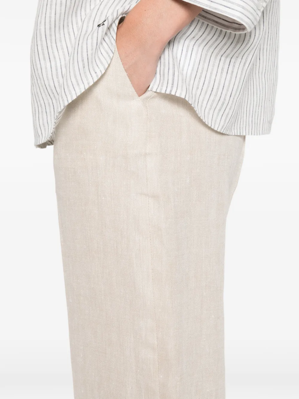 Weekend Max Mara Malizia geplooide palazzo broek Beige