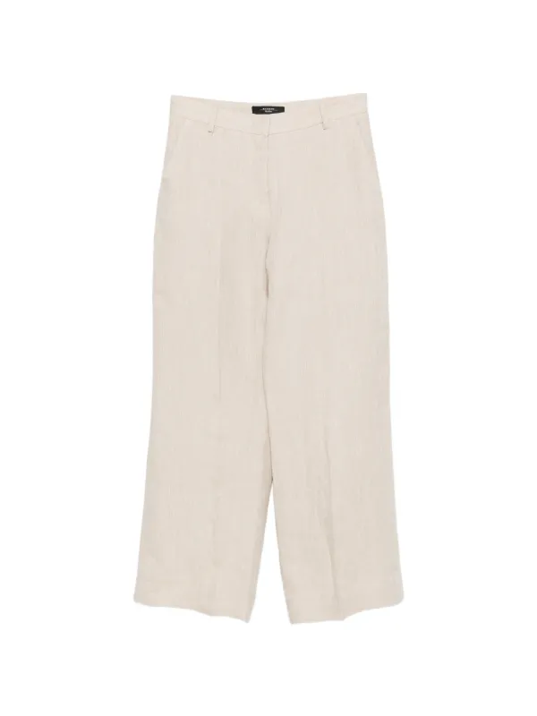pinkMax Mara 麻絹 センタープレス ワイドパンツ Weekend Max Mara Malizia センタープレス ワイドパンツ
