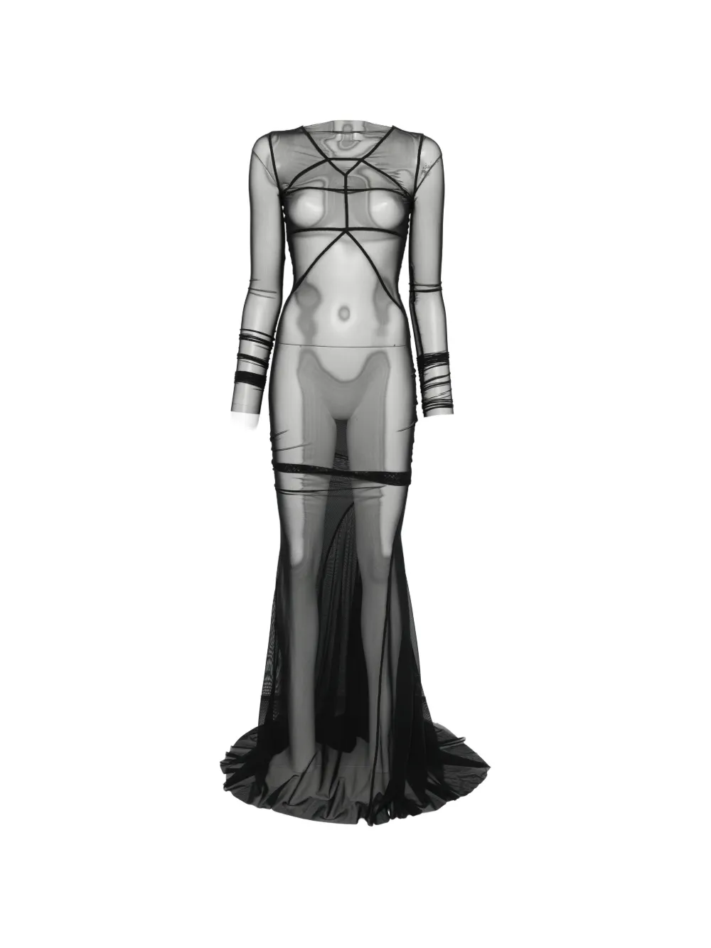 Rick Owens crew-neck maxi dress - Nero