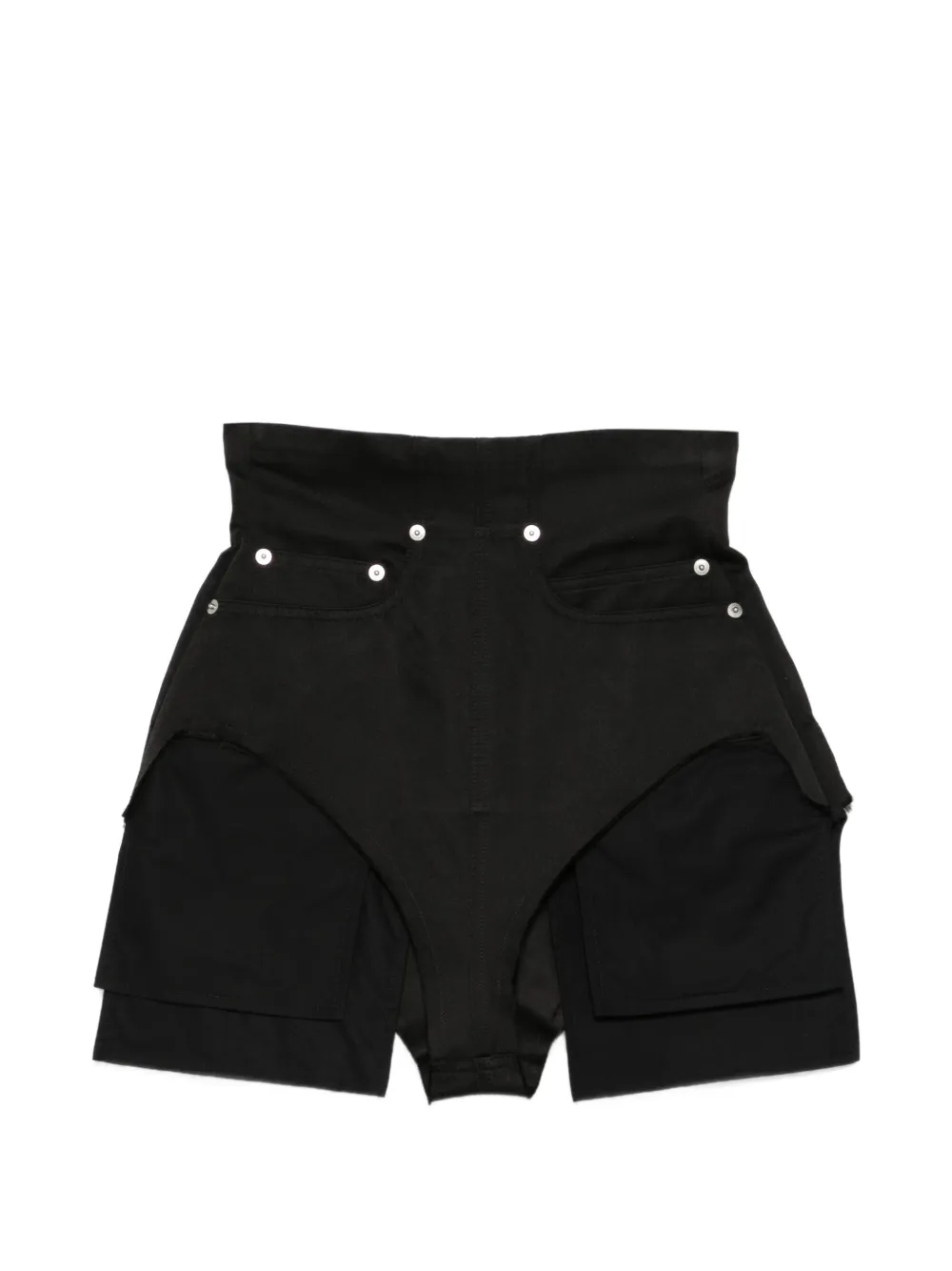 Rick Owens Dirt Cutoffs buttoned-pockets shorts - Nero