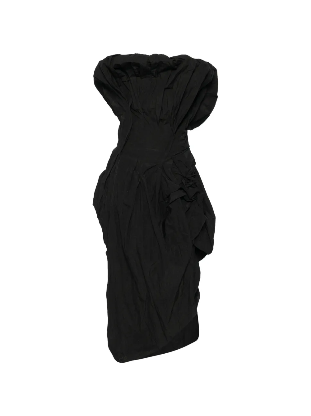 Magda Butrym ruffled midi dress - Nero