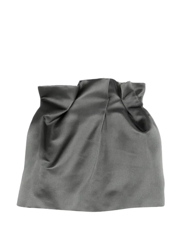 Magda Butrym Gathered Mini Skirt in Grey