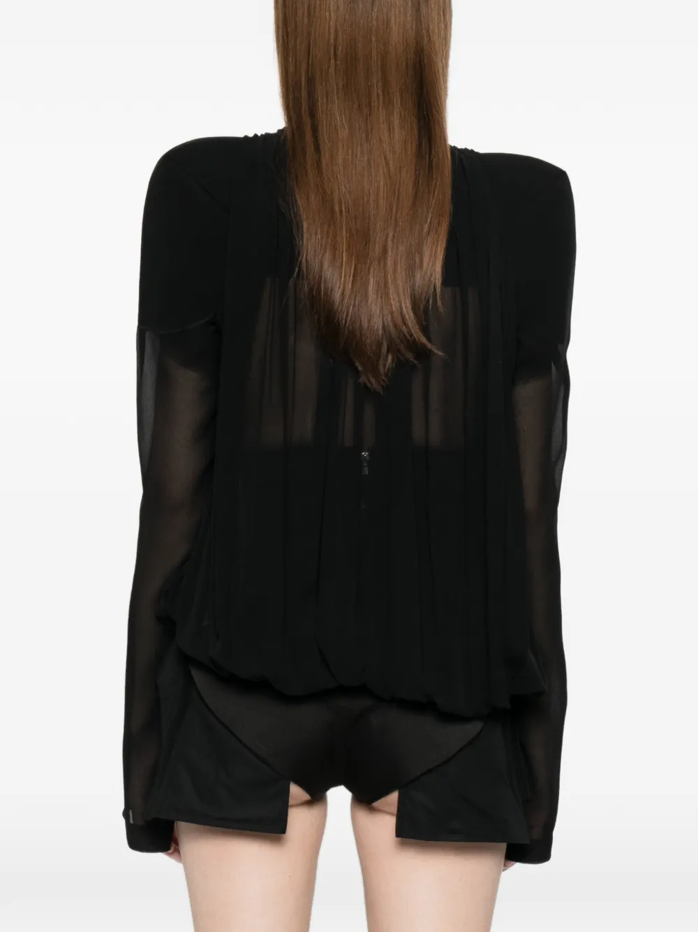 Rick Owens Maria gedrapeerd jack met V-hals Zwart