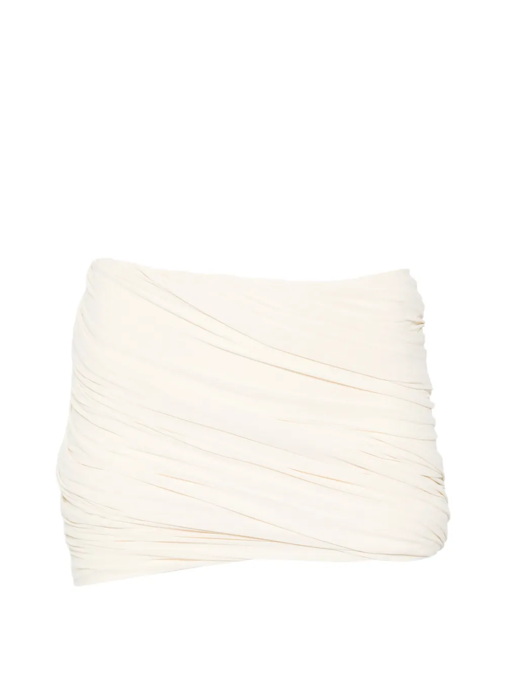 Rick Owens Lilies ruched mini fitted skirt - Toni neutri