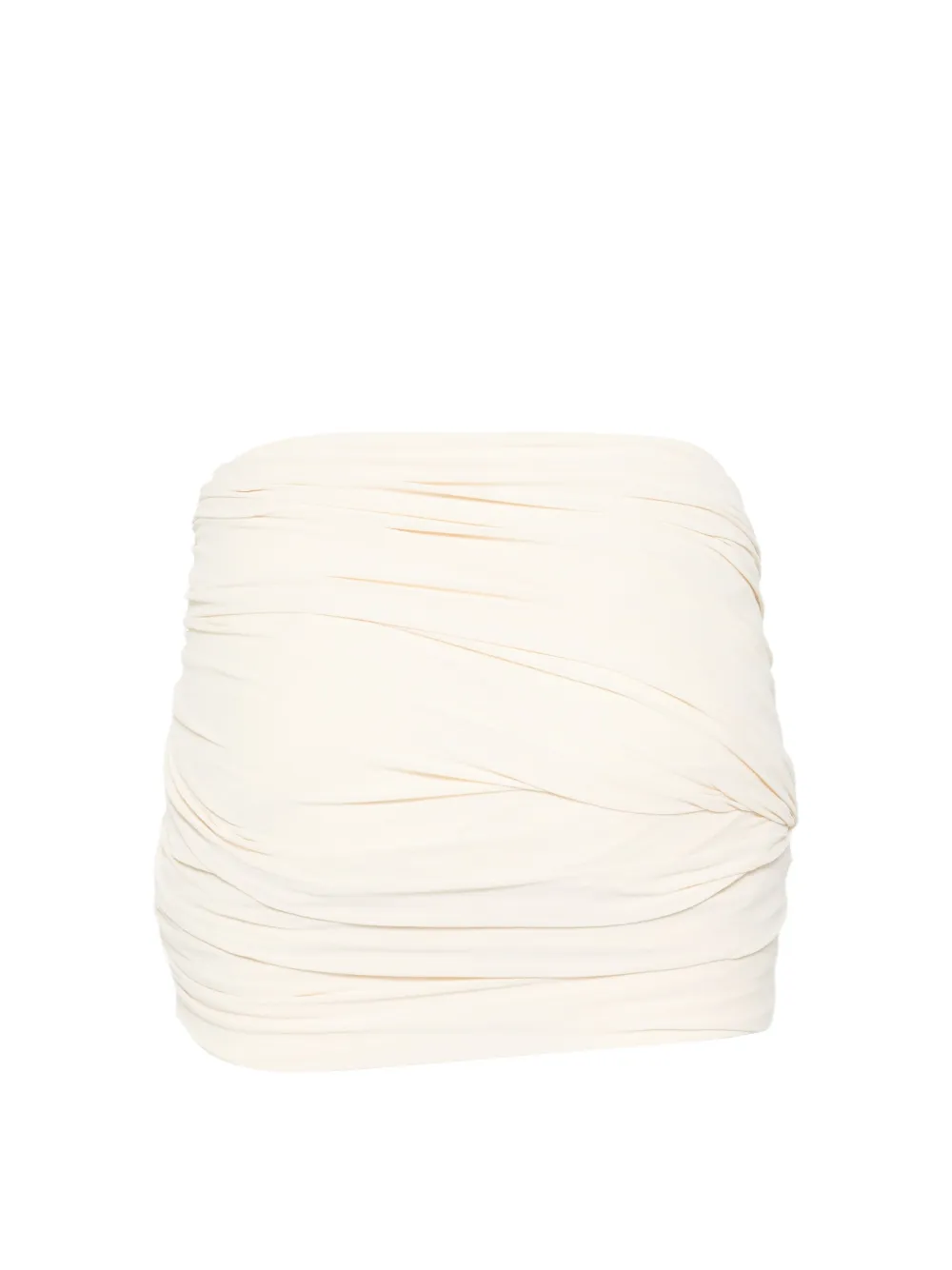  Rick Owens Lilies Ruched Mini Fitted Skirt - Neutrals 