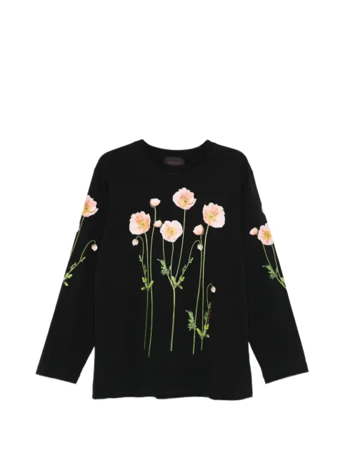 Simone Rocha floral-print long-sleeve T-shirt