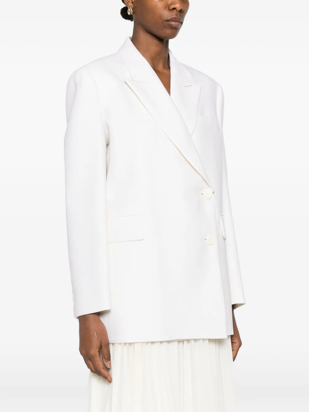  R2w Button Double-breasted Jacket - White 
